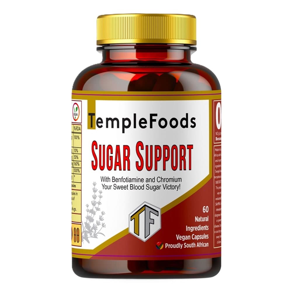 Temple Foods Sugar Support with Benfotiamine & Chromium - 60