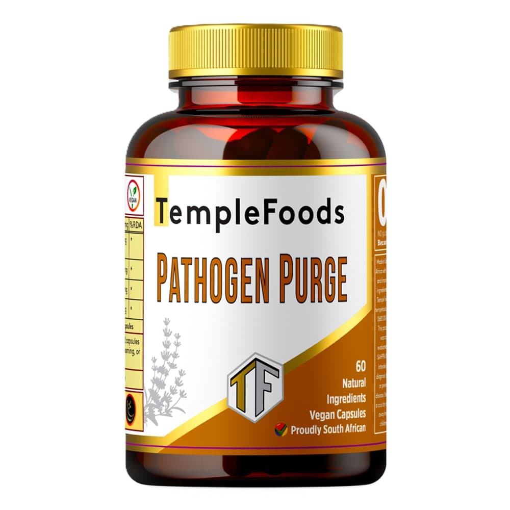 Temple Foods Pathogen Purge. Clean Your Body. Weight Loss. - 120 Pack