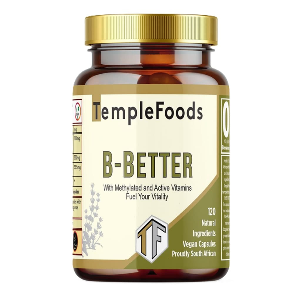 Temple Foods B-Better with Methylated & Active Vitamins - 120