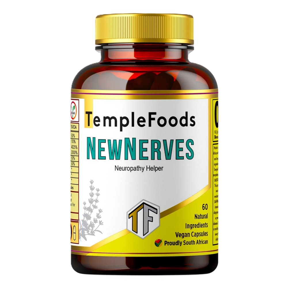 Temple Foods New Nerves. Neuropathy Helper. Promote Nerve Health - 60