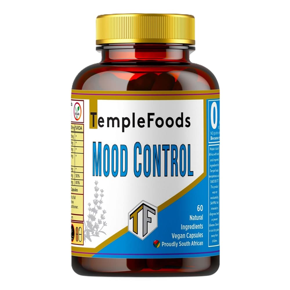 Temple Foods Mood Control. Nootropic for Anxiety, Stress & Depression - 60 Pack
