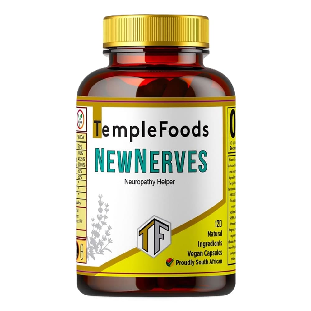 Temple Foods New Nerves. Neuropathy Helper. Promote Nerve Health - 120