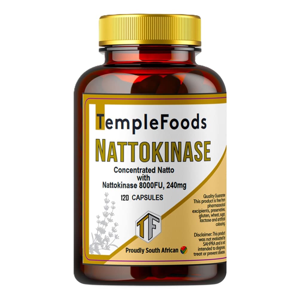 Temple Foods Blood Bliss. With Nattokinase 2000FU Cardiovascular Support - 120