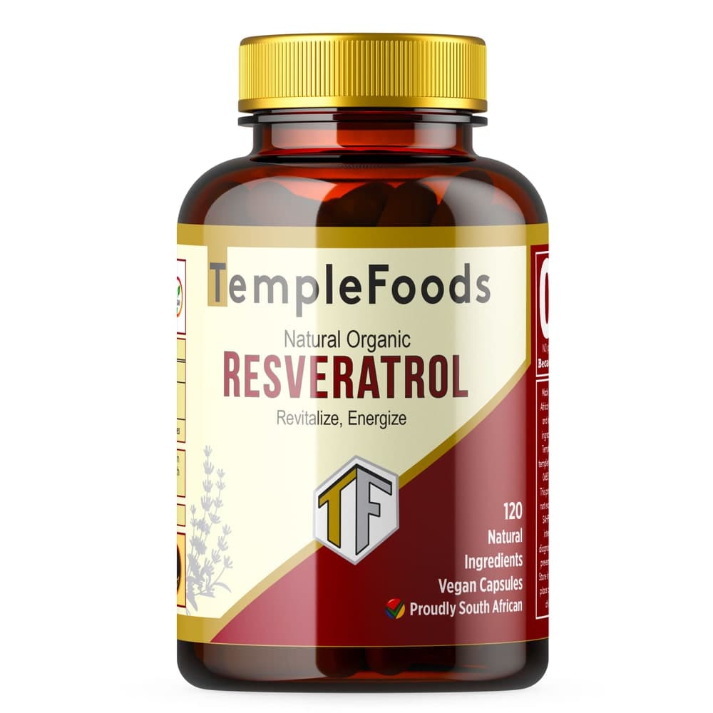 Temple Foods - Resveratrol Natural, Organic with Grape Skins - 120 Pack
