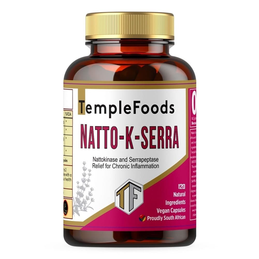 Temple Foods Natto-k-Serra. Ultimate Intestinal Cleanse, Healthy Gut, Sleep - 120