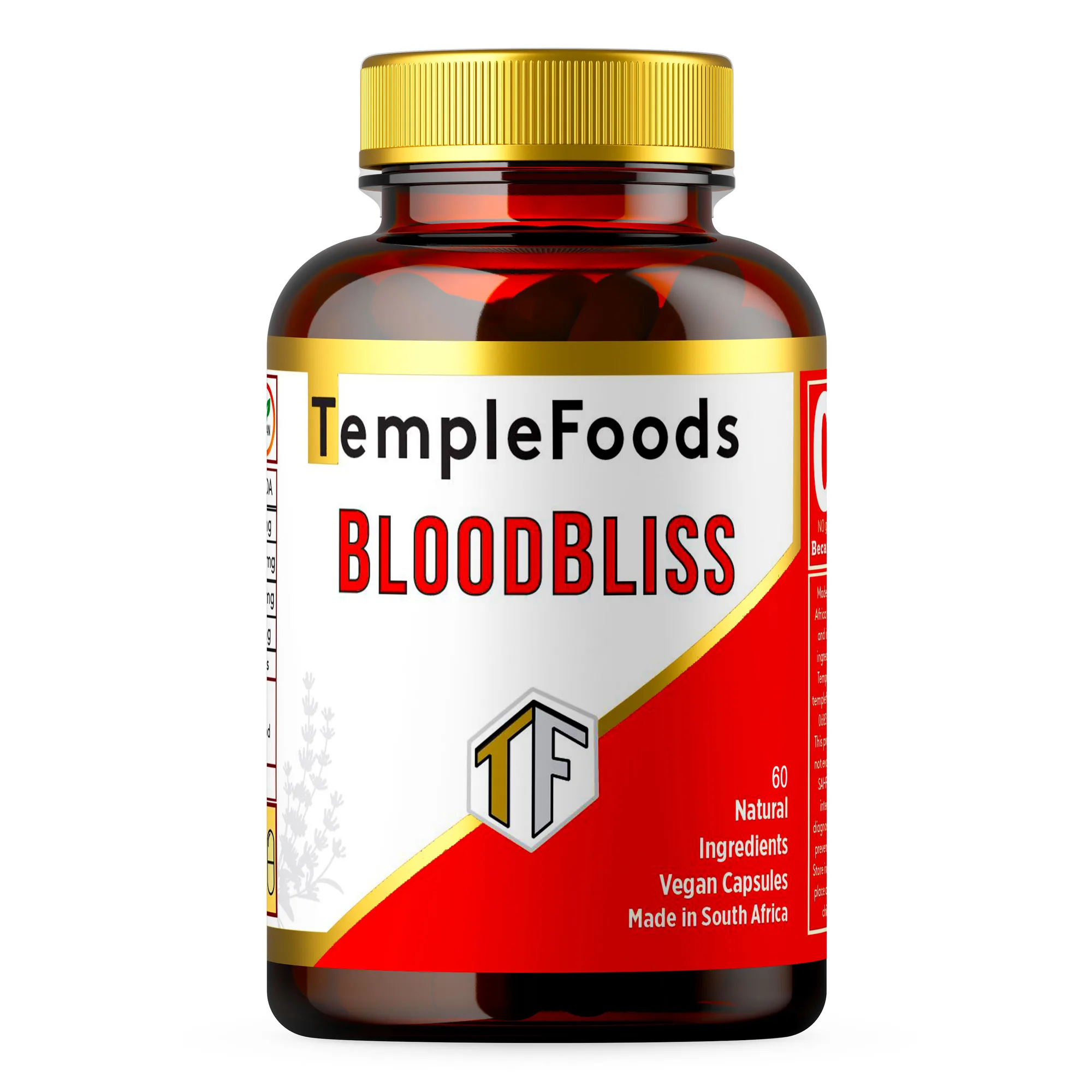 Temple Foods Blood Bliss. With Nattokinase 2000FU Cardiovascular Support - 60