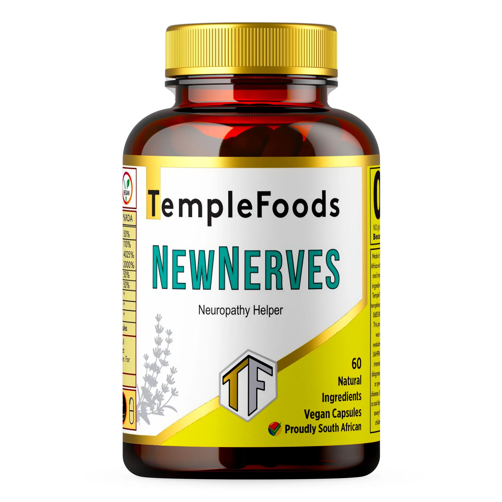 Temple Foods New Nerves. Neuropathy Helper. Promote Nerve Health - 120 — view 1